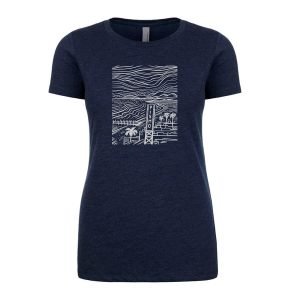 Pismo Lines - Women's Tee Dark Blue