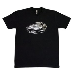 Record Player - Men's Black Tee