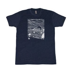 SLO Lines Tee by Scott Lakey Mens Blue