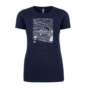 SLO Lines Tee by Scott Lakey Women's Blue