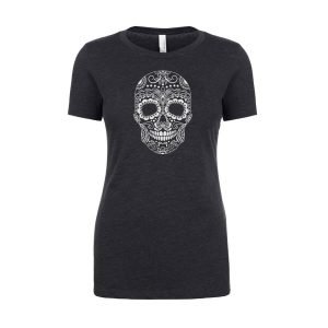 Sugar Skull - Women's Charcoal Tee