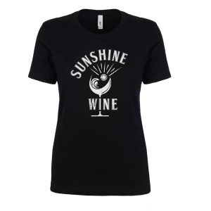 Sunshine and Wine - Women's Tee Black