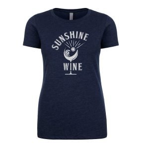 Sunshine and Wine - Women's Tee Dark Blue